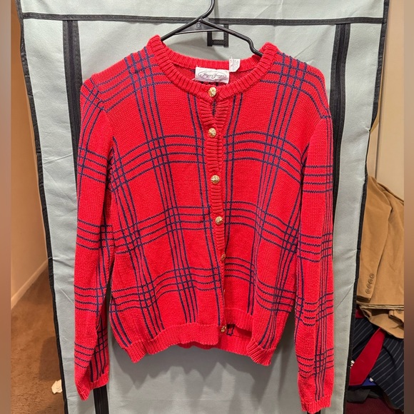 Red and Blue Striped Sweater - Picture 1 of 2